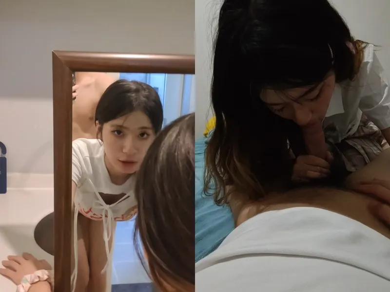 Chị thiên thần doggy trước gương siêu sướng